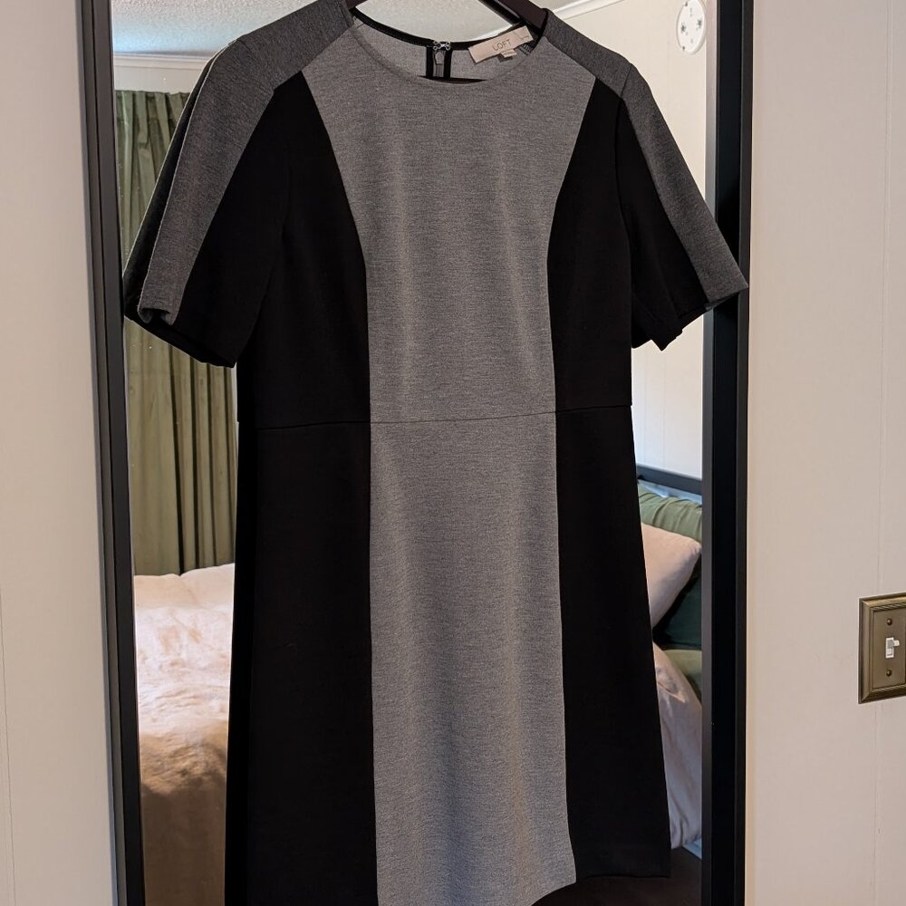 LOFT Colorblock Ponte Knit Dress